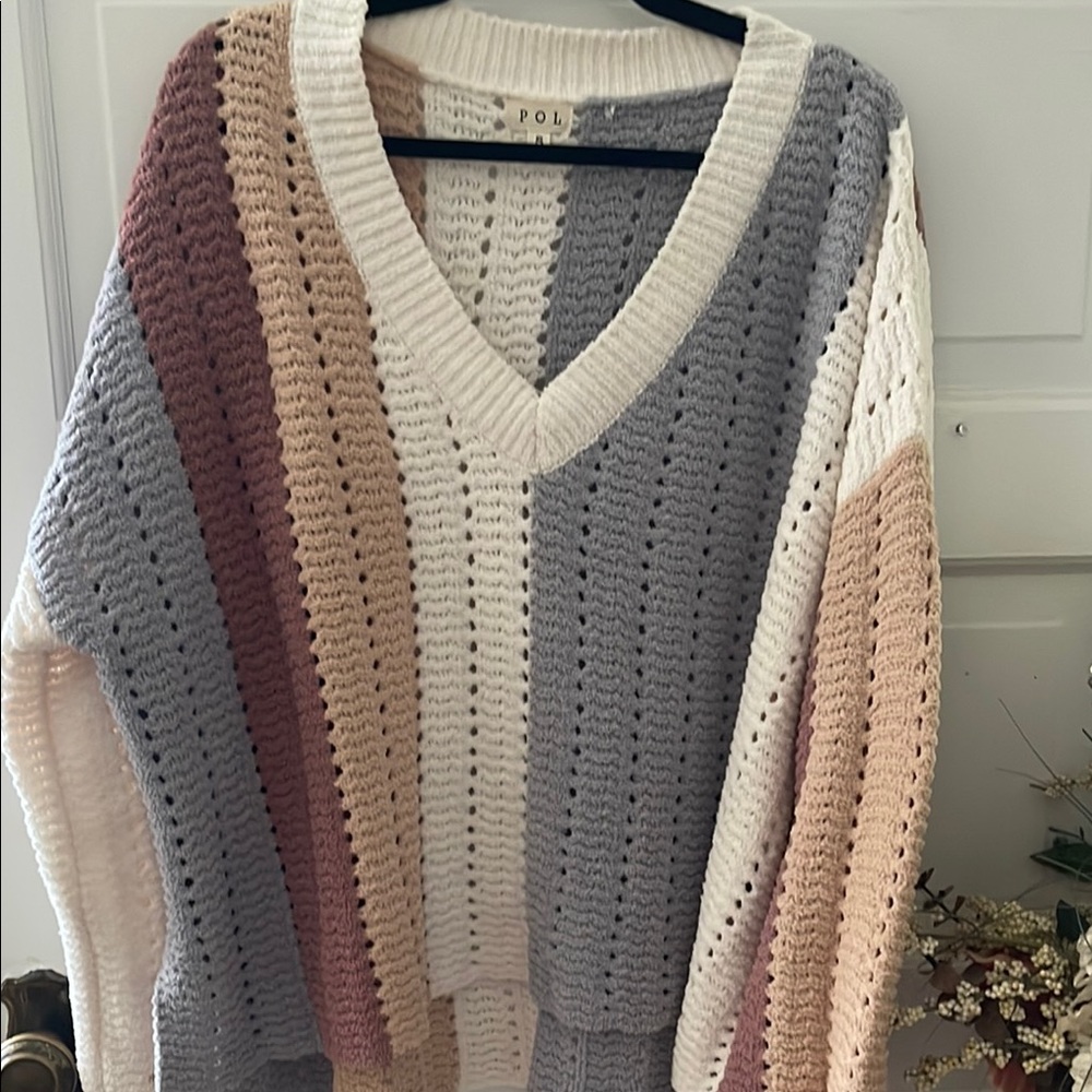 POL Women's Multicolor Striped Sweater